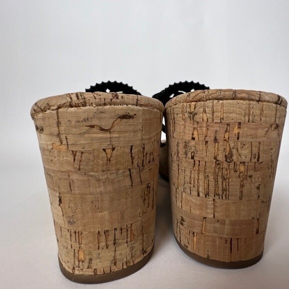 Circus by Sam Edelman Womens Wedge Sandals Size 8 M Black Patent "Rocky" EUC - Picture 4 of 6